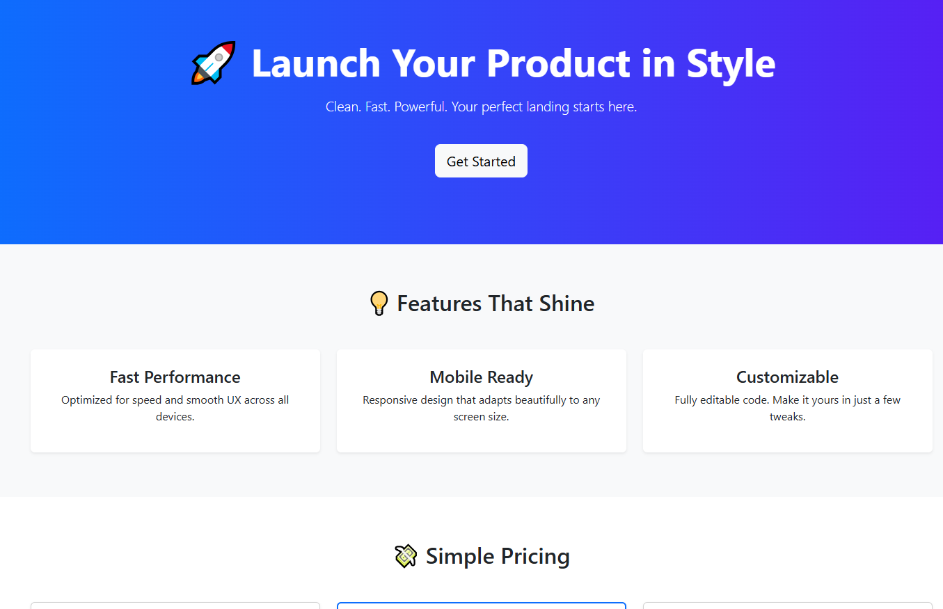 Landing Page
