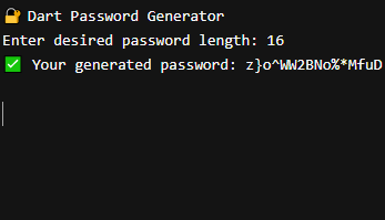 Console Password Generator