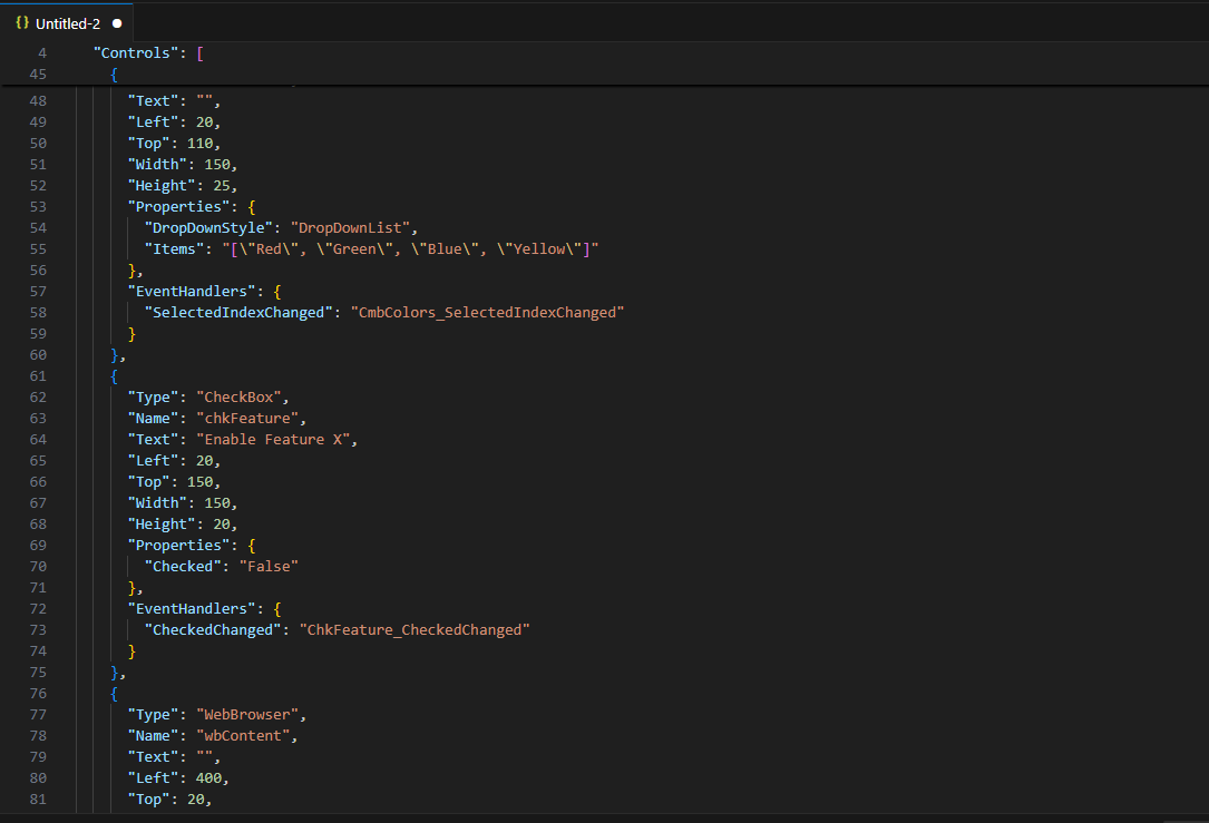 JSON Editor Screenshot