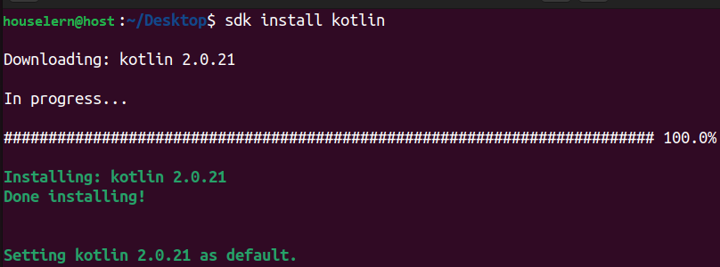 Using Command Line to Install Kotlin Compiler