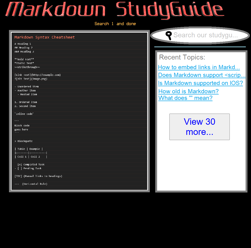 Project 3 - Markdown Cheatsheet App