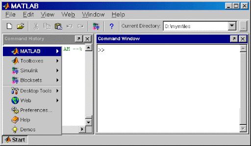 MATLAB desktop environment