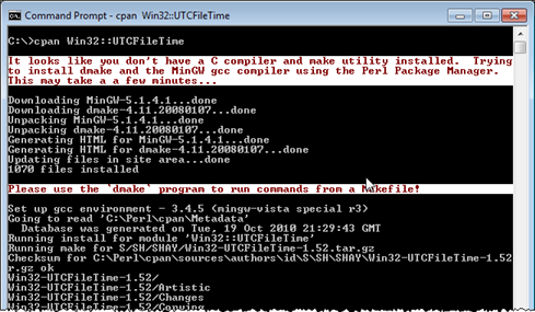 Installing CPAN modules