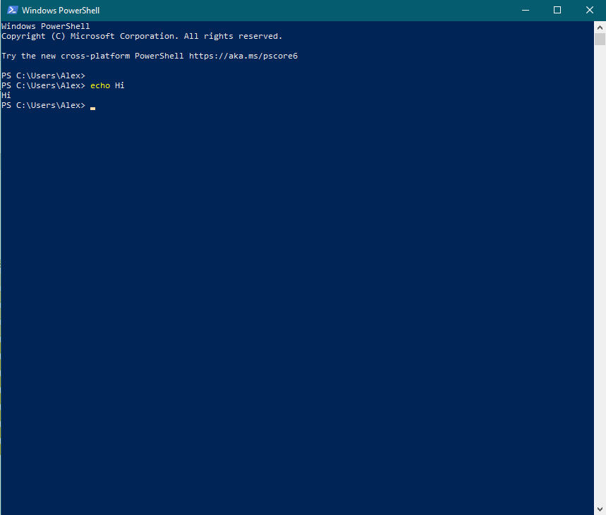 PowerShell Console Screenshot