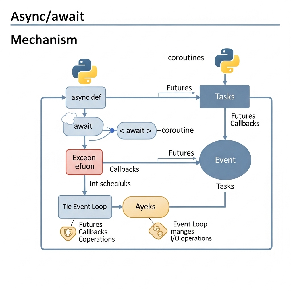 Async await flow diagram