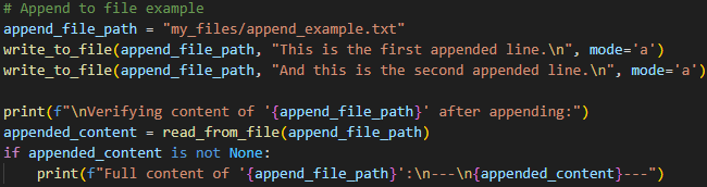 Appending to a File in Python