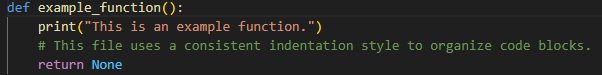 Python Indentation Example