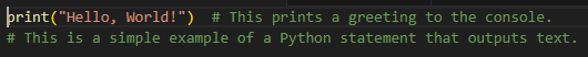 Python Statements Example