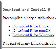 Download R from CRAN