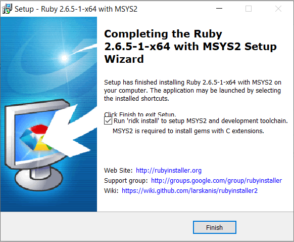 Ruby Installed Confirmation