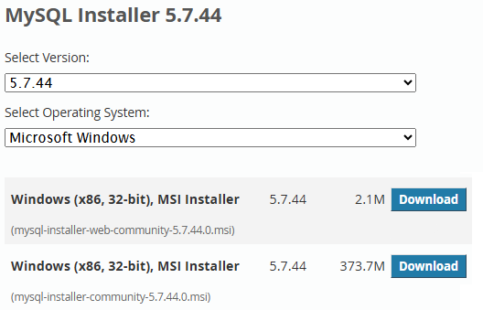 Download MySQL Installer