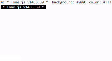 Tone.js Console Output