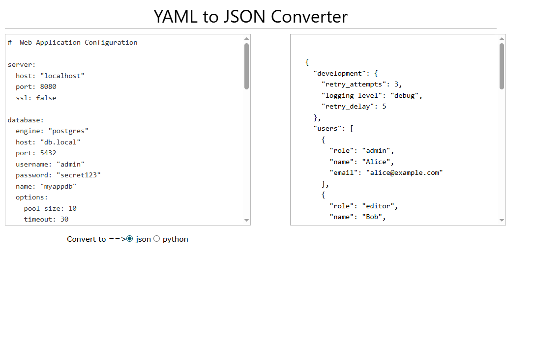 Project 3 - YAML to JSON Converter